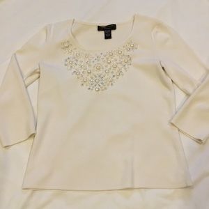 Cable & Gauge Beaded Size S Sweater